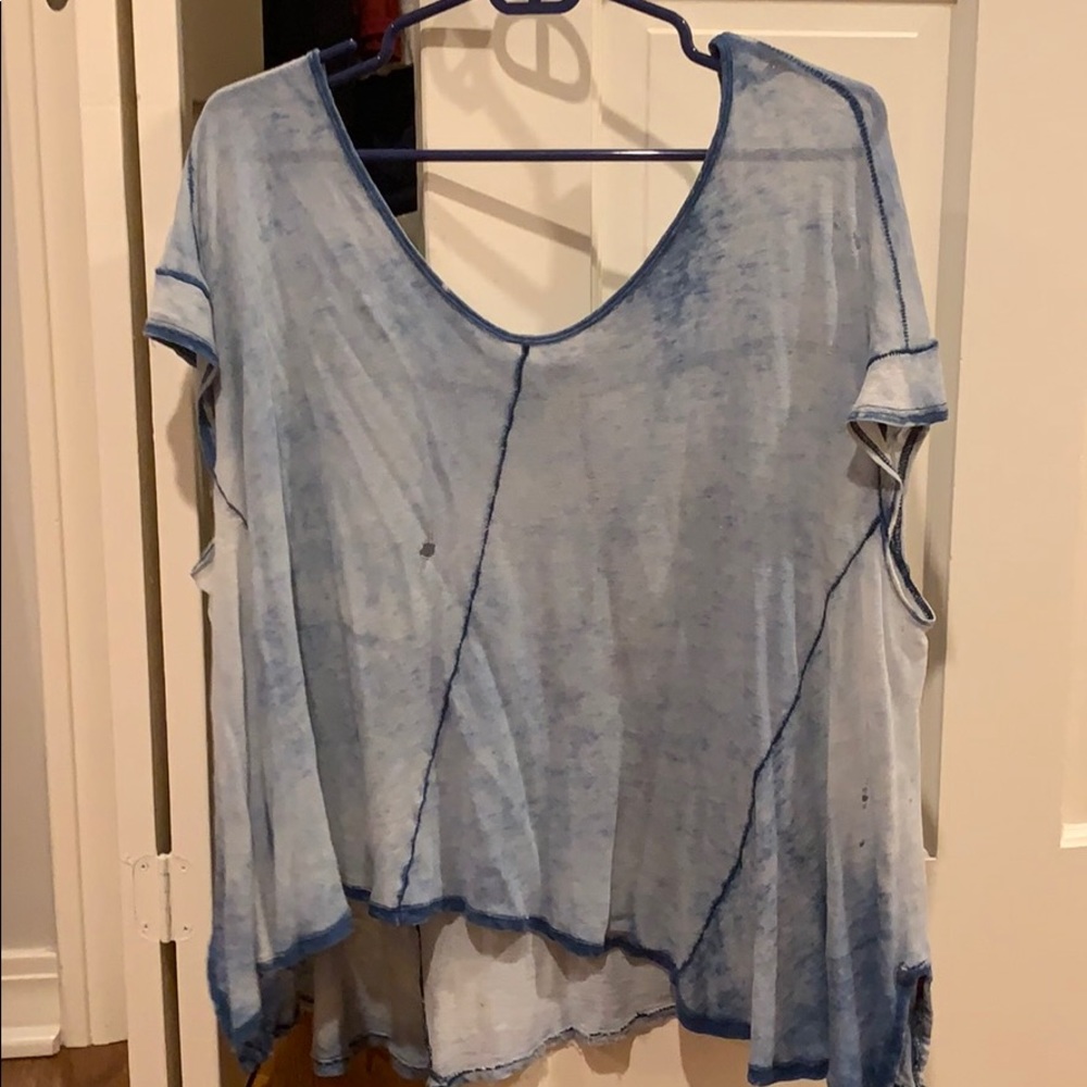 a blue free people top